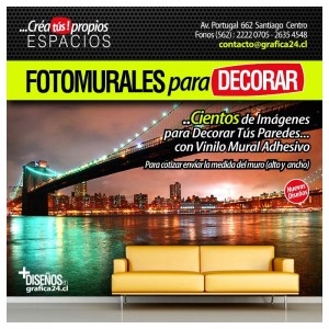 Grafica24 Anuncios gratis en Santiago |  Fotomural decorativo wallstiker mural adhesivo impreso grafica24, Personaliza y decora tus muros con la imagen que desees