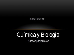 Cristi&aacute;n Anuncios gratis en Santiago |  Clases particulares de apoyo en qu&iacute;mica y biolog&iacute;a, Valor hora $10.000 fono : 963900027