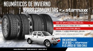 Sancar S.A. Anuncios gratis en Valpara&iacute;so |  Oferta neum&aacute;ticos de invierno starmaxx para camionetas, Disponible en sucursales sancar y cals 
