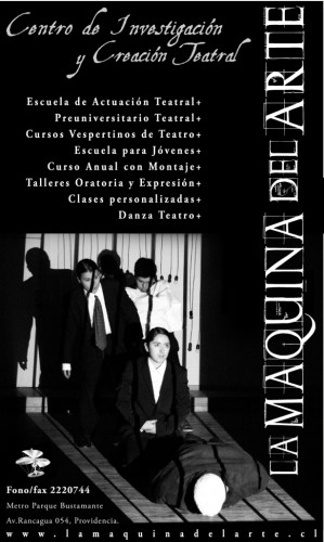 La Maquina del Arte Anuncios gratis en Providencia |  TALLER DE TEATRO - CURSOS DE ACTUACION EN LA MAQUINA DEL ARTE, Ven a estudiar teatro con nosotros