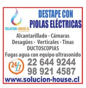 SOLUCION-HOUSE Anuncios gratis en Providencia |  Destape de alcantarillados, deteccion de filtraciones de agua con maqu, Destape de lavaplatos , destapes , gasfiter a domicilio