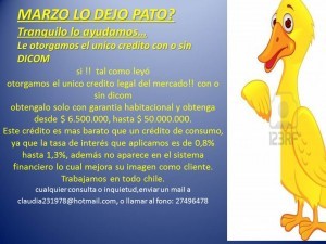 Claudia contreras Anuncios gratis en La Cisterna |  Protestos?morosidades?dicom? necesita financiamiento? la solucion  , Unico legal en chile con o sin dicom
