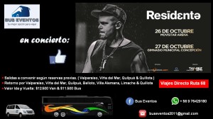 Pablo oyarz&uacute;n Anuncios gratis en Valpara&iacute;so |  Bus o van de acercamiento al concierto de  residente movistar arena, Residente en chile | movistar arena