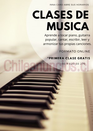 Inna caro Anuncios gratis en Santiago |  Clases de mÚsica. formato online. primera clase gratis, Clases de musica, formato online