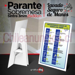 Grafica24 Anuncios gratis en Santiago |  Parante de cartÓn de sobremesa con info para prevenciÓn covid19, Parante de carton, parante de sobremesa, parante, parante info covid19