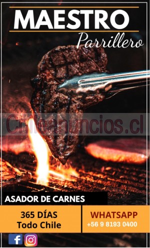 Carlos Anuncios gratis en Las Condes |  Maestro parrillero a domicilio asados a domicilio, Asador de carnes profesional