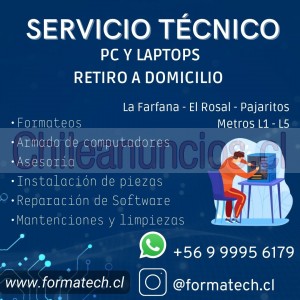 Alexis aravena Anuncios gratis en Maip&uacute; |  Servicio técnico computadores y celulares formatech, todo santiago, Armado de pc, , cambio de ram, instalación de ssd, reemplazo pantallas