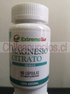 Víctor  Anuncios gratis en Santiago |  Citrato de magnesio sin calcio 100% natural , En cápsulas de 500 mg 100% natural 