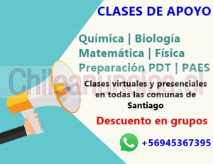Daniel Anuncios gratis en Santiago |  Clases de apoyo (química, matemática, física, biología). preparación pdt|paes, Clases: química, matemática, física, biología. preparación pdt/paes