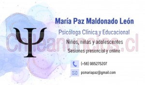 María paz  Anuncios gratis en Concepci&oacute;n |  Atención psicológica  niñas, niños y adolescentes , Sesiones presencial y online 