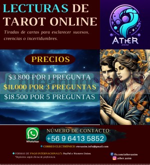 Ather anim Anuncios gratis en Santiago |  Lecturas de tarot online (precios 2024) - ather, Lecturas de tarot chile