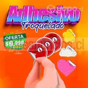 Chileimprime_cl Anuncios gratis en Recoleta |  Super oferta pvc para etiquetas adhesivas con corte, Impresión de etiquetas incluido corte 