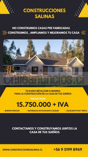Construcciones salin Anuncios gratis en Santiago |  Construcción / remodelación de casas contamos con 30 años de experiencia, Construcción y remodelación de casas y negocios 