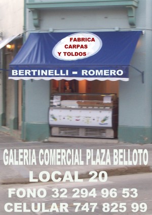 BERTINELLI & ROMERO Anuncios gratis en Rapel de Navidad |  FABRICA DE TOLDOS  Y CARPAS, NACIONALES E IMPORTADOS  REPARACIONES , MANTENCIONES